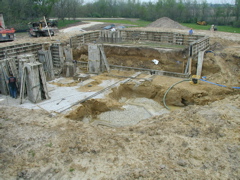 Setting Forms for Basement Walls