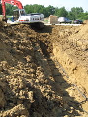 Geothermal Ground loop Trenches