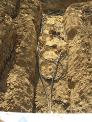 Geothermal Ground loop Trenches