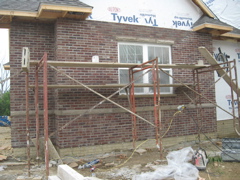 07/18/07 Drywall Arived, Brickwork COntinues