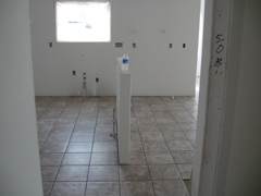 Tile Laid in Kitchen and Nook