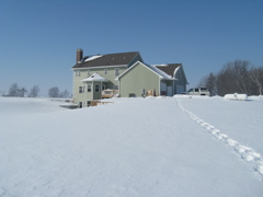House Rear View in Snow