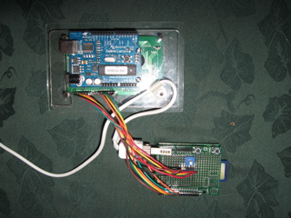 Shields removed, showing arduino